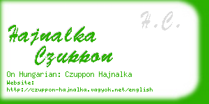 hajnalka czuppon business card